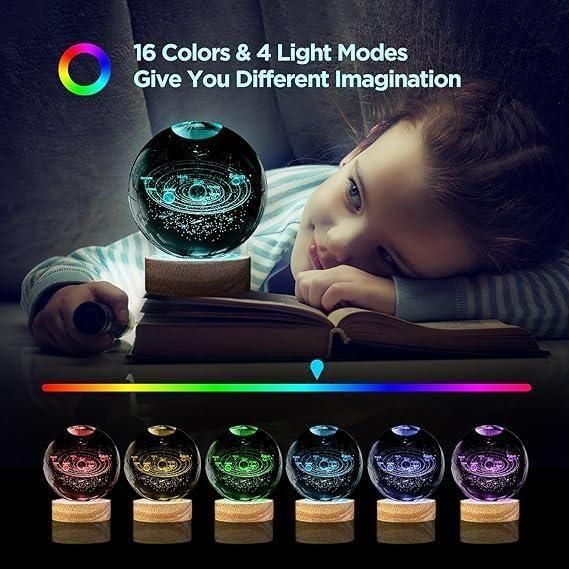 ✨ “SpaceDream™ 3D Crystal Galaxy Night Light”